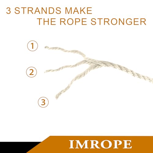 4mm x 300 Feet White Jute Rope (White / 4mm x 300 Ft)