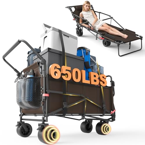 Heavy Duty Folding Wagon (Brown / Large)