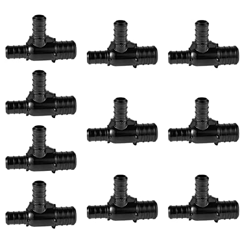 10 Piece EFIELD Poly PPSU PEX Crimp Fitting 3 (3/4" X 1/2" X 1/2" Without Tab)