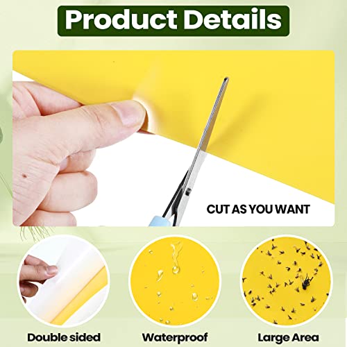 500 Pcs 6x8 Inch Yellow Sticky Traps for Gnats