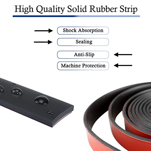 Neoprene Rubber Strips with Adhesive Backing Rubber Sheets (10 Foot)