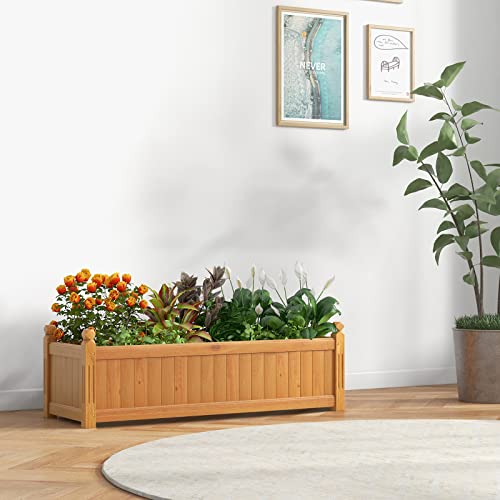 Wooden Raised Garden Bed with Drainage Holes