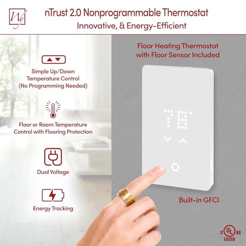 49.5sqft 120V Floor Heating Roll Kit with nTrust 2.0 Thermostat