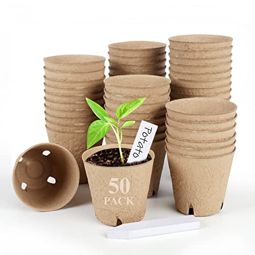 50PCS Peat Pots (3.15")