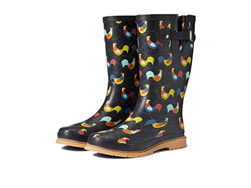 Printed Tall Rain Boot Chicken Plaid 11 M
