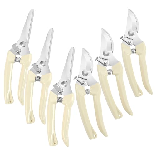 6PCS Premium garden shears (white)