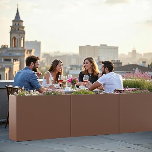 Metal Planter with Powder Coating (Pb32x12x24-terracotta)