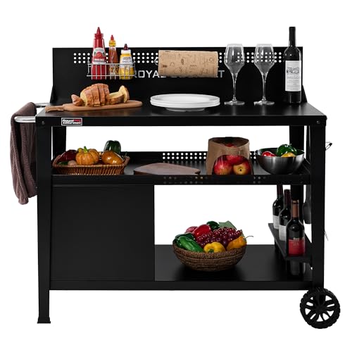 PC4401B 3 Tier Dining Cart with Wind Guard (PC4401B)