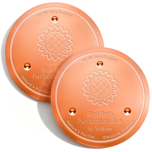2 Pack Bird Bath Copper Disc (Copper Sunflower)