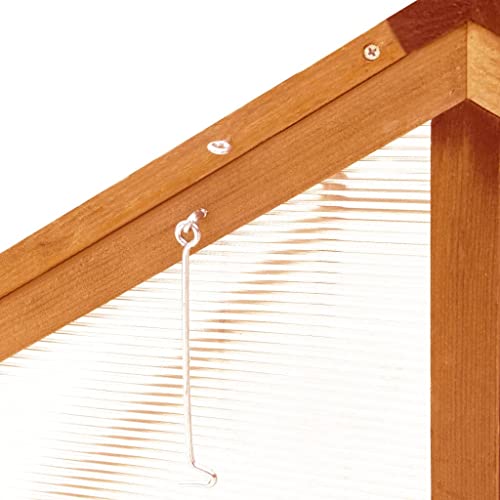 Firwood Garden Portable Wooden Greenhouse (44.8"x31.4"x19.6"/Brown)