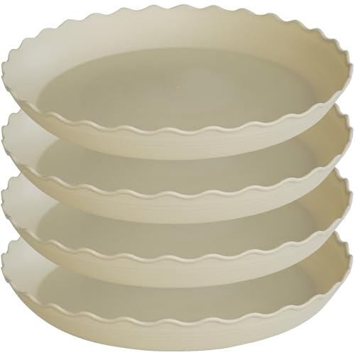 4 Pack Plant Saucer 14 inch (14" (4 pack) / Beige)
