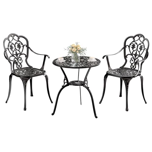 Patio Bistro Set of 2 (Butterfly / Black)