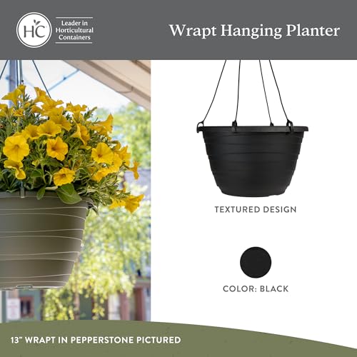 Wrapt Hanging Planters (Black / 11" / Pack of 1)