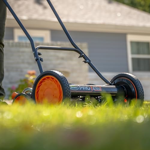 716-18S 18-Inch 7-Blade Push Reel Lawn Mower, Green (18-Inch, 7-Blade)