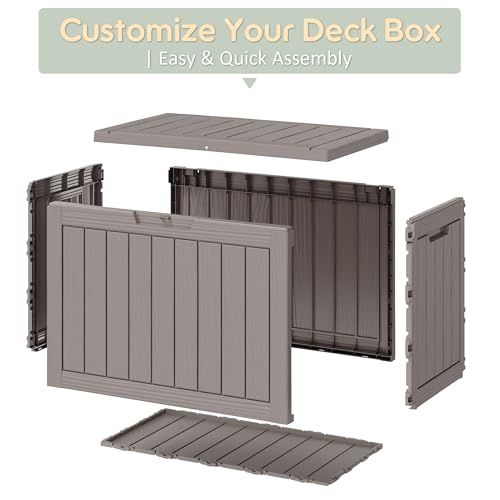 Outdoor Storage Box (Grey / 45 Gallon)
