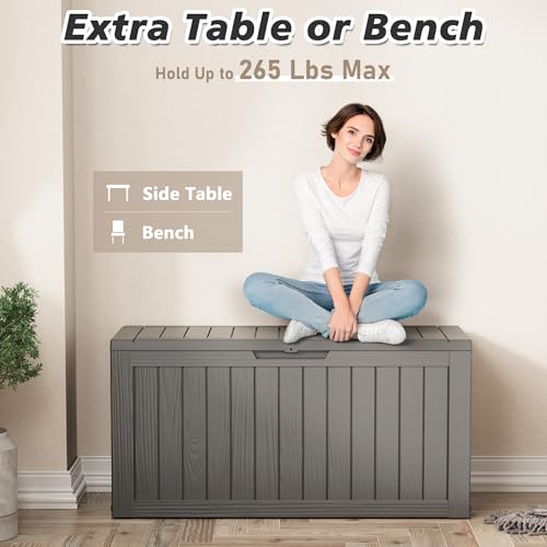 Outdoor Storage Box (Grey / 82 Gallon)