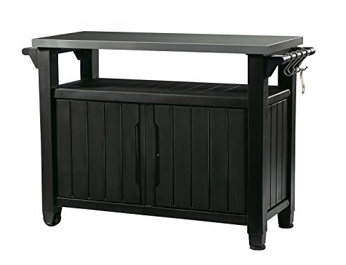 Unity XL Portable Outdoor Table with Stainless Steel Top for Kitchen Prep and Outdoor Storage Cabinet for Grilling Accessories