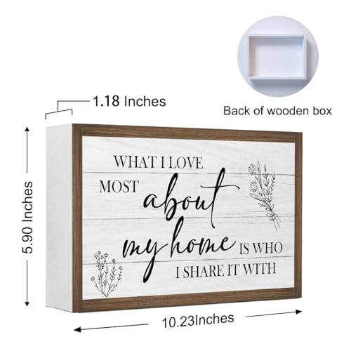 What I Love Most About My Home Wooden Box Sign Decor (What I Love Most About My Home)
