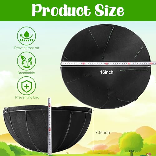 4 Pcs 16 Inch Fabric Planter Basket Liner (16inch)