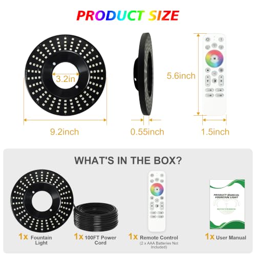 Pond Fountain Aerator Lights (Rgbw)