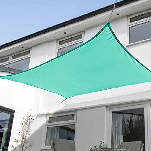 16'x20' Sun Shade Sail Turquoise Curved Rectangle Customizable (Turquoise / 16'X20' custom)