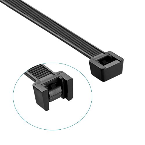 Black Zip Ties 4 Inch 18 Lbs UV resistant Cable Ties 100 Pack (100 Count)