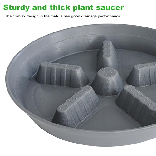 4 Pack Plant Saucer 14 inch (14"-4 Pack / Gray)