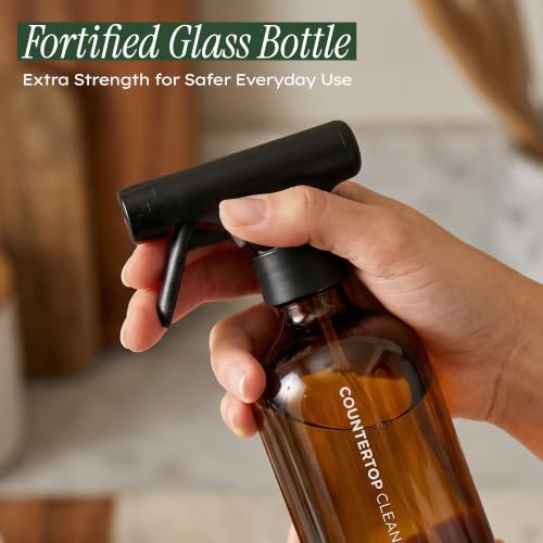 Amber Glass Spray Bottle for Cleaning (Amber)