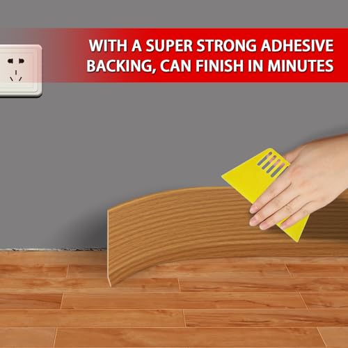 Vinyl Wall Base Rubber Baseboard Molding Trim Self Adhesive 4" Wide