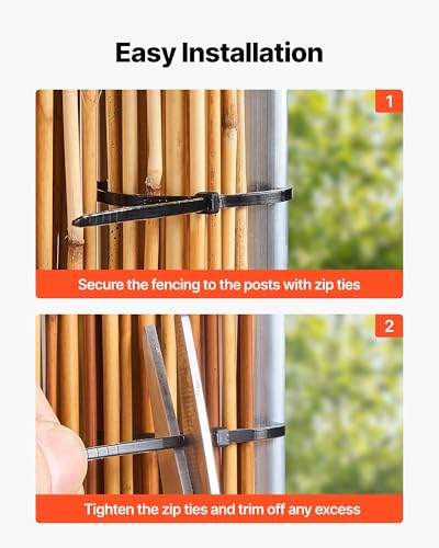 Natural Reed Fencing (Brown / 4 ft x 13.12 ft x2pack)