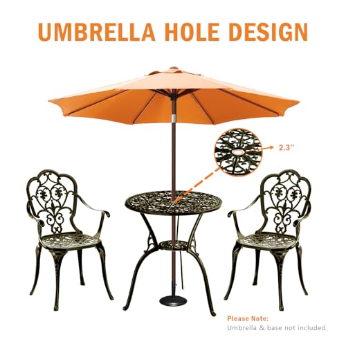 Patio Bistro Set of 2 (Butterfly / Golden Bronze)