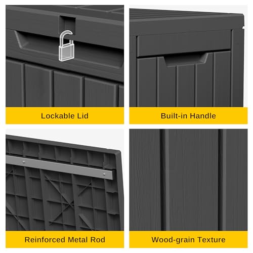 Outdoor Storage Box (Black / 60 Gallon)