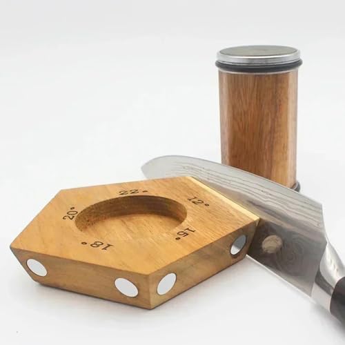 Acacia Rolling Knife Sharpener with 2 Diamond discs and Corundum disc (SET-A)
