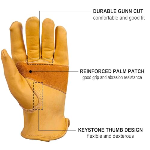 Leather Work Gloves for Men