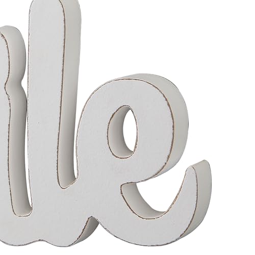 Rustic Smile Sign for Tabletop 12 Inch (Smile)