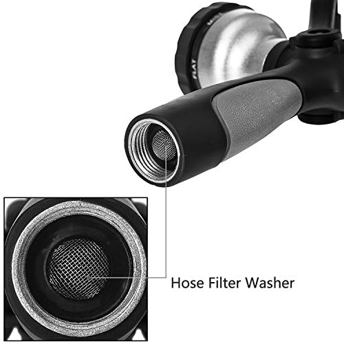 Garden Hose Nozzle with Quick Connect Set (Black Grey-Set)