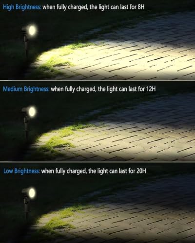 6 in 1 Solar Spot Lights Outdoor Solar Landscape Lights 2700K WarmWhite (6 Count)
