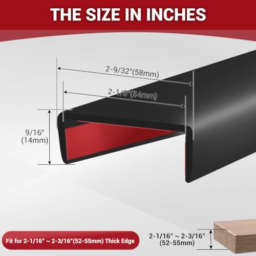 Rubber Edge Trim (Fit 2-1/8" - L20' / Black)