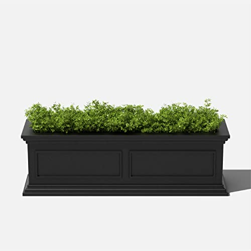 Brixton Series Window Box Planter (Black / 11"H x 11"W x 36"L)