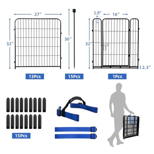 Garden Fence with Gate 32in (14 Count)