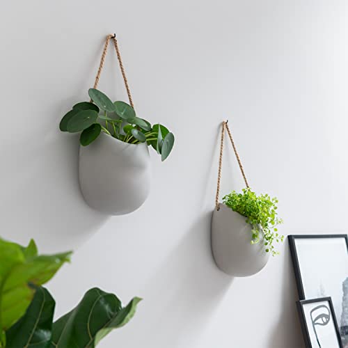 Wall Planters (Set of 2 - Large / Light Grey (Matte))