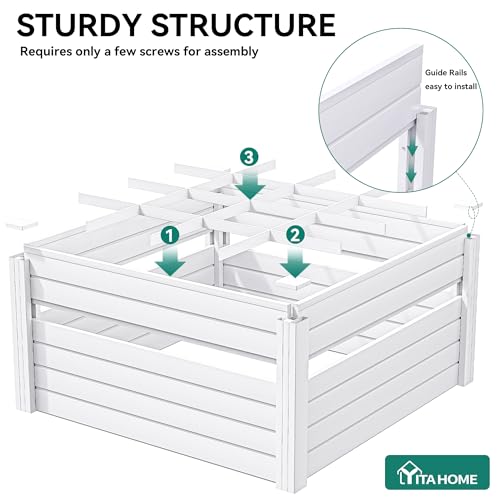 4x4x2 FT Plastic Raised Garden Bed Kit