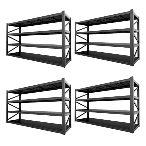 4 Tier Heavy Duty Garage Shelving (4T 71" W × 24" D × 71" H)