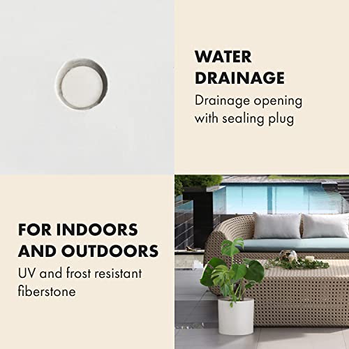 Large Planter for Indoor or Outdoor (Matte White / 14.6 Inch)