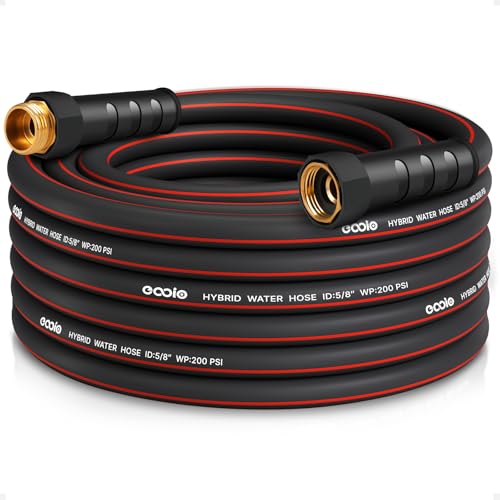 Heavy Duty Garden Hose 25ft (Black+Red / 25ft)