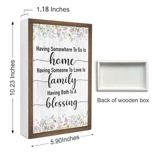 Having Somewhere To Go Is a Home Wooden Box Sign Desk Decor (Having Somewhere To Go Is a Home)
