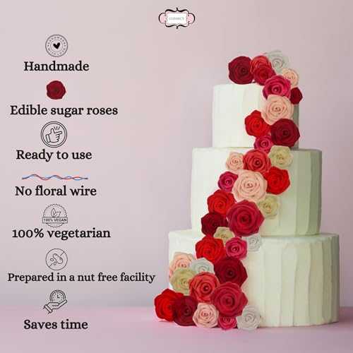 Edible Pink Flamingo Rose Toppers