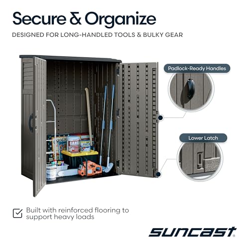 54 Cu Ft Medium Vertical Storage Shed (Stoney)