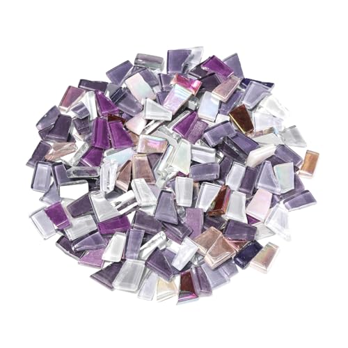 Purple Mixed Irregular Mosaic Glass Mosaic Tiles Pieces (Purple)