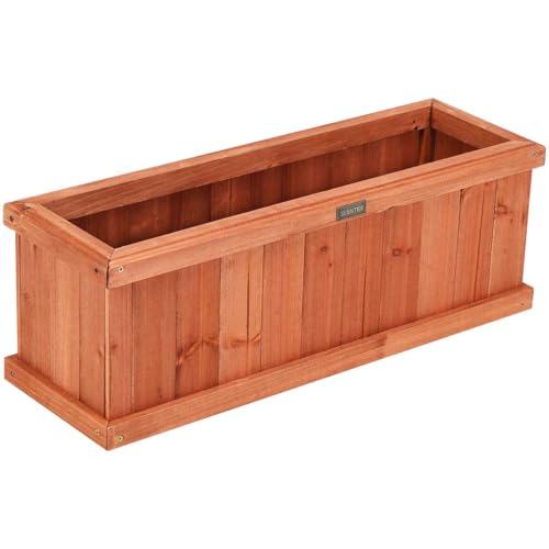 Raised Garden Bed Set of 2 (Cedar Brown / 28"x10"x10")